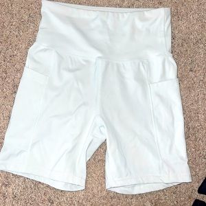 White (blueish tint) Biker Shorts